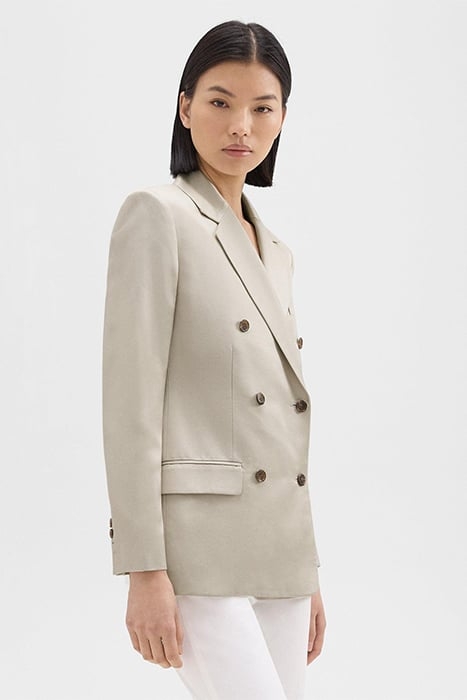 DOUBLE-BREASTED BLAZER IN VISCOSE TWILL PUMICE 2