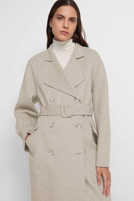 TRENCH COAT IN DOUBLE-FACE WOOL-CASHMERE OATMEAL 3