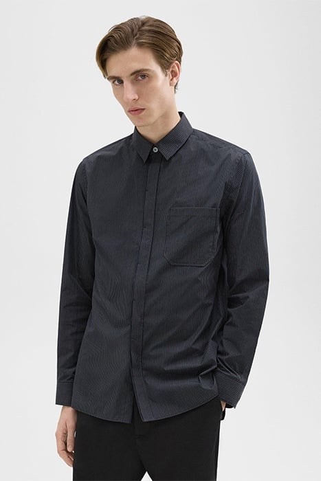 STRIPED COTTON-BLEND SHIRT BLACK MULTI 1