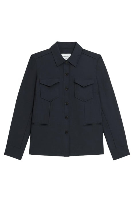 TAILORED VIRGIN WOOL SHIRT JACKET MIDNIGHT 2