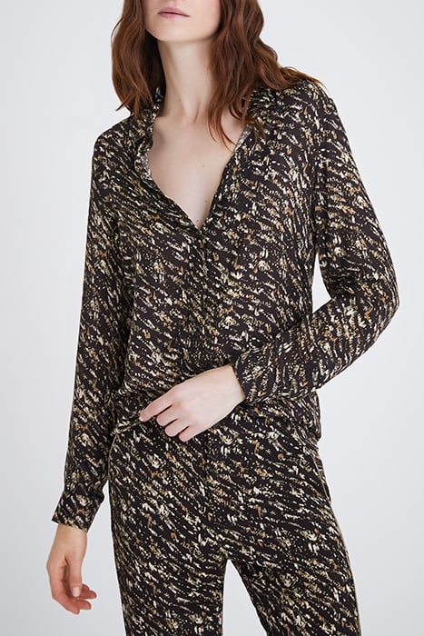 BLACK FUSAIN PRINT SHIRT BLACK 5