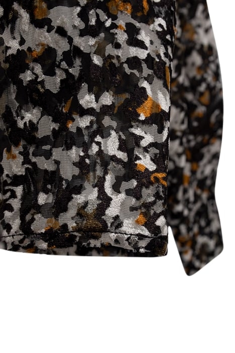 PURE EDITION- BLACK TACHIST ROCK DÉVORÉ BLOUSE BLACK 8