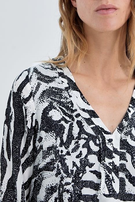 PURE EDITION- ECRU ZEBRA PRINT DRESS OFF-WHITE 3