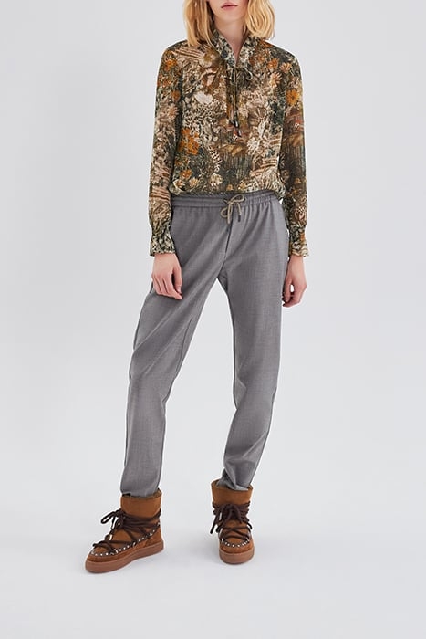 KHAKI LANDSCAPE PRINT BLOUSE KHAKI 3