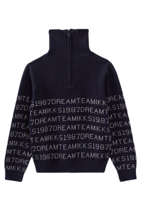 BOY'S JACQUARD KNIT SAILOR SWEATER NAVY 1