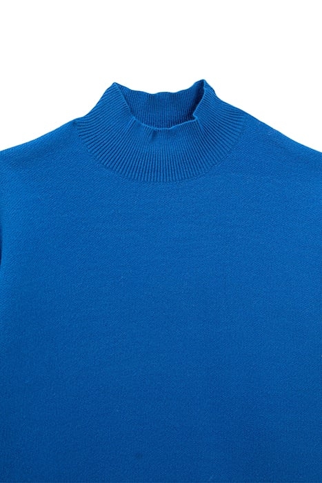 GIRLS’ BLUE KNIT SPLIT DRESS WITH HIGH COLLAR BLUE 3