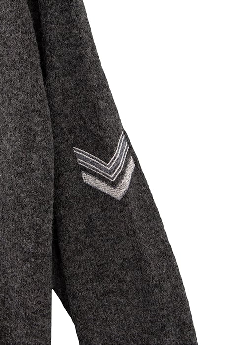 GIRLS’ GREY KNIT DRESS WITH CHEVRON EMBROIDERY GREY 6