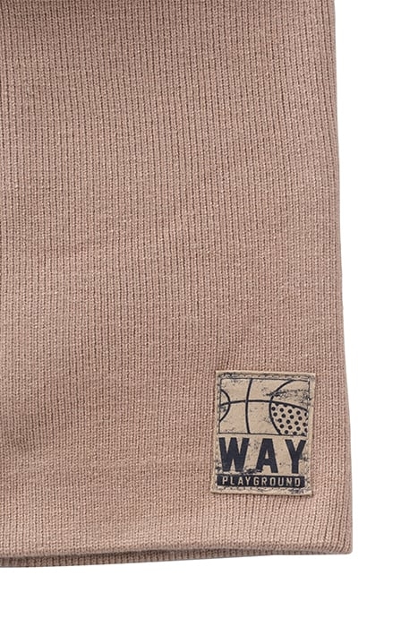 BOYS’ BEIGE KNIT SNOOD WITH BASKETBALL LABEL BEIGE 4