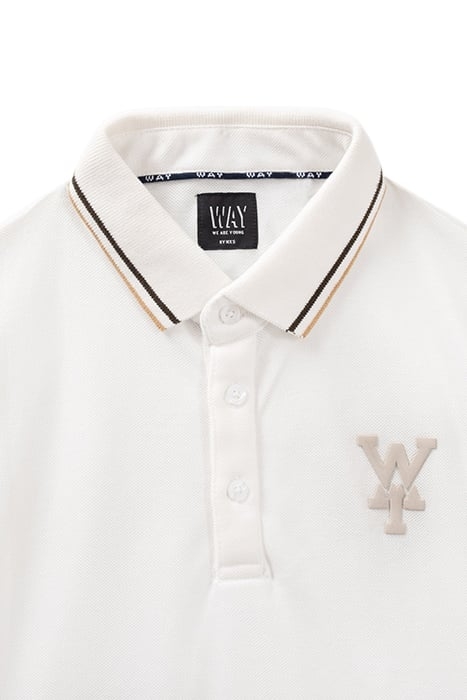 BOYS’ OFF-WHITE STRIPED RIBBED POLO SHIRT OFF-WHITE 3