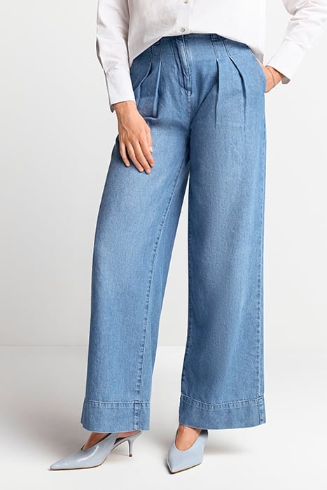 WIDE LEG DENIM PANTS ORCANIC + RECYCLED DENIM BLUE 1