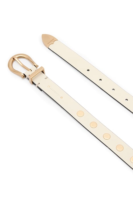 MICHAELA STUD BELT WHITE/WARM BRASS 3