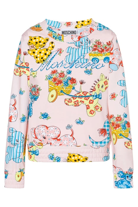 CALICO ANIMALS INTERLOCK SWEATSHIRT PINK 3
