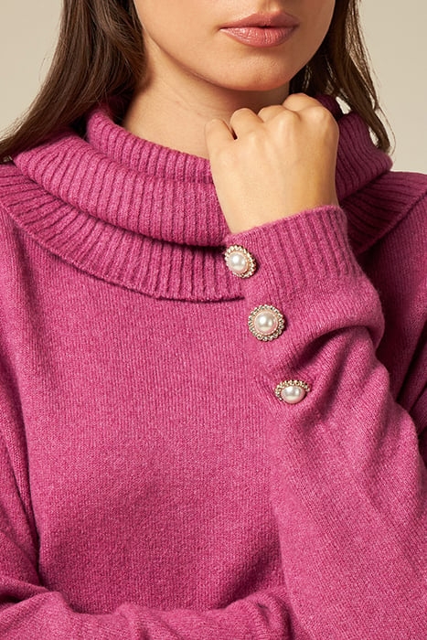 Wool blend sweater with jewel buttons 3