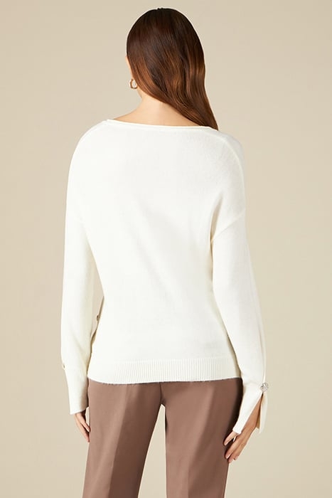 SWEATSHIRT WITH ZIP AND HOOD WHITE 2