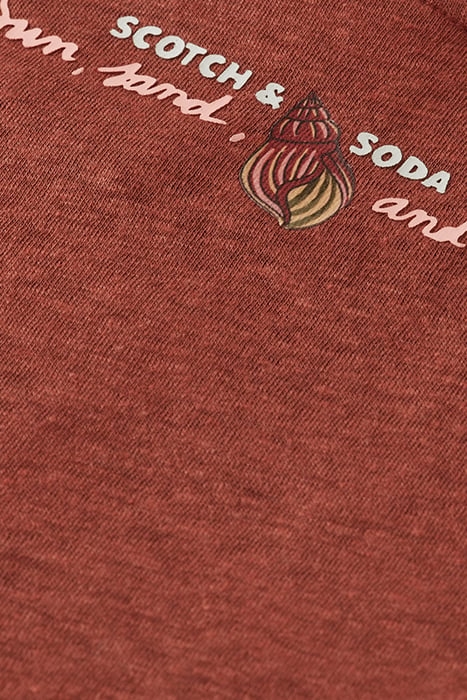 SLIM-FIT LINEN BLEND T-SHIRT TERRACOTTA 3