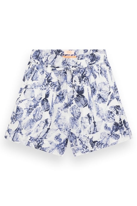 HIGH-RISE LINEN SHORT SHELL BATIK BLUE 4