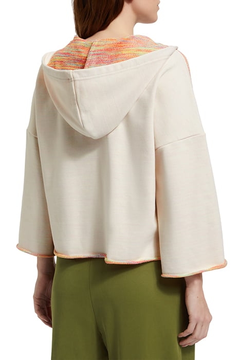 SLOUCHY FIT SHOULDER DETAIL HOODIE SOFT ICE 2