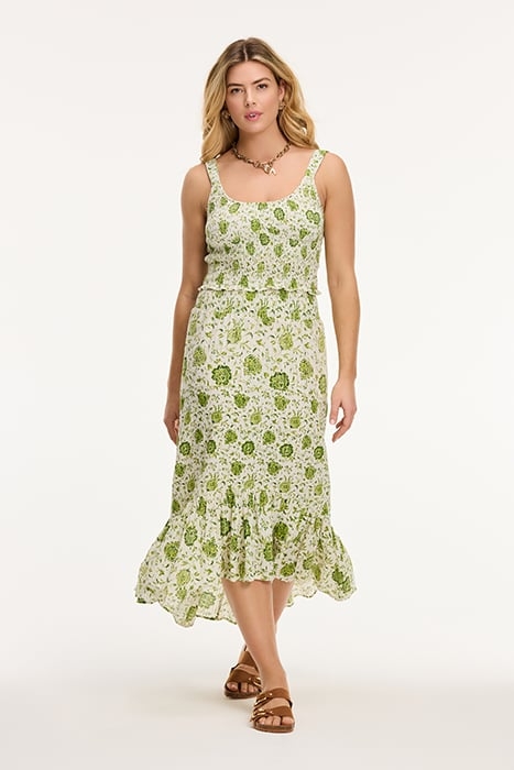 GIA SKIRT BOTANIC FLOWER GREEN BOTANIC PASSIFLORA 2
