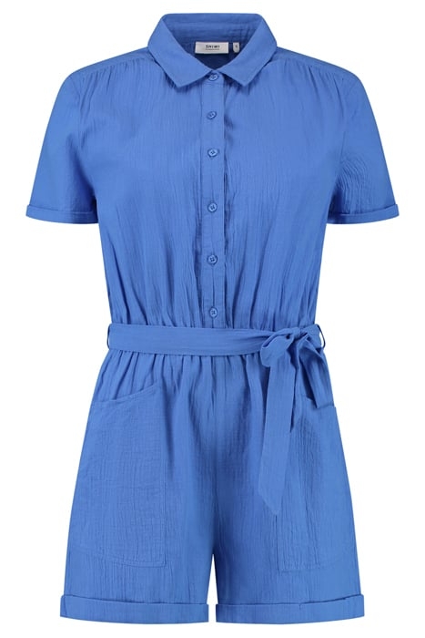 FREYA MOUSSELINE WAFFLE JUMPSUIT BEACH BLUE 5