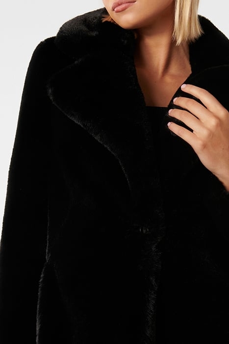 IGGY LONGLINE FUR COAT BLACK 6