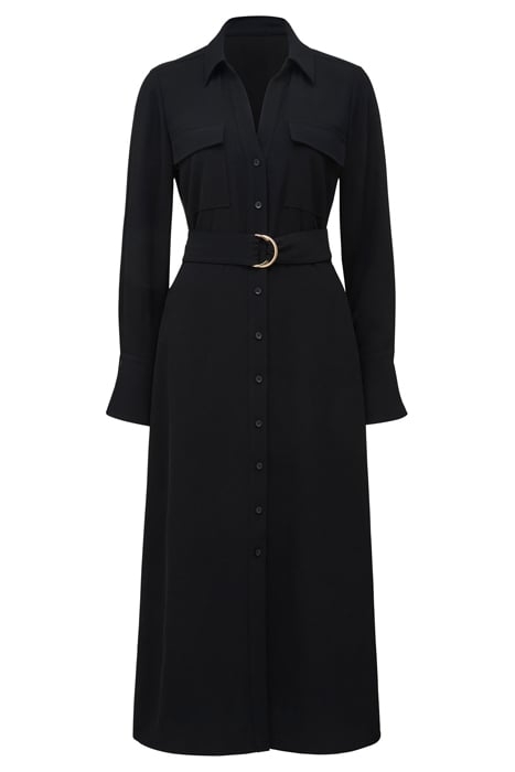 ELANI SIDE STRIPE SHIRT DRESS BLACK 3