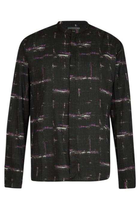 CLASSIC FIT SHIRT WITH BAND COLLAR STR GERANIUM 1