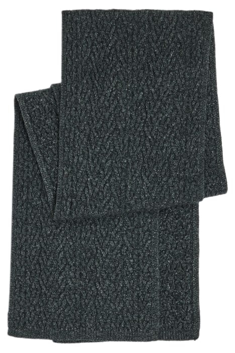 CABLE SCARF CHARCOAL HTR 3