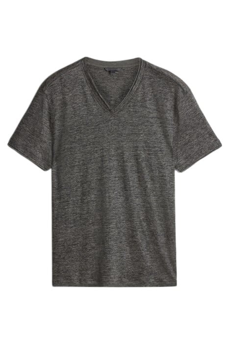 WOOSTER REGULAR FIT SS VNECK WITH MELANG IRON GREY 2