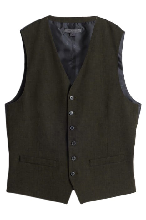BUTTON FRONT VEST WITH FRONT BODY DARTS KELP 2