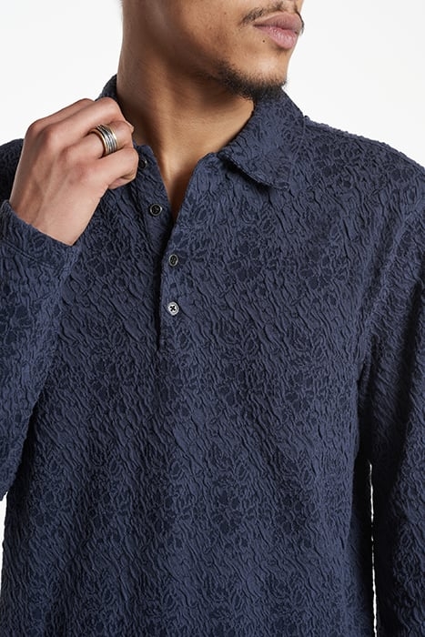 NEWPORT EASY FIT LS POLO WITH FLOWER JAC MARINE 3