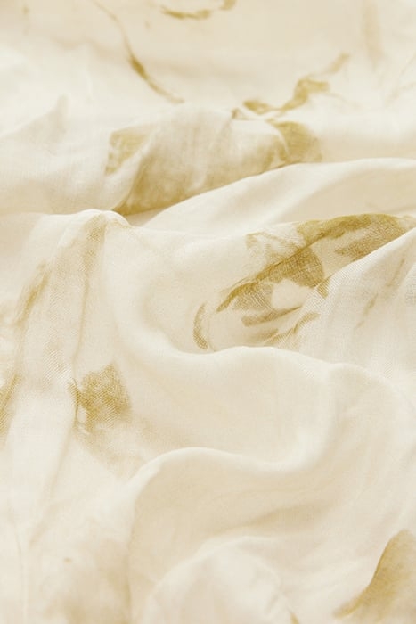 WATERCOLOR FLOWER COLD DYED SCARF MACADAMIA 3