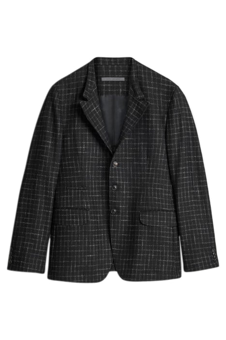 SLIM FIT SINGLE BREASTED CUT-AWAY JACKET BLACK 2