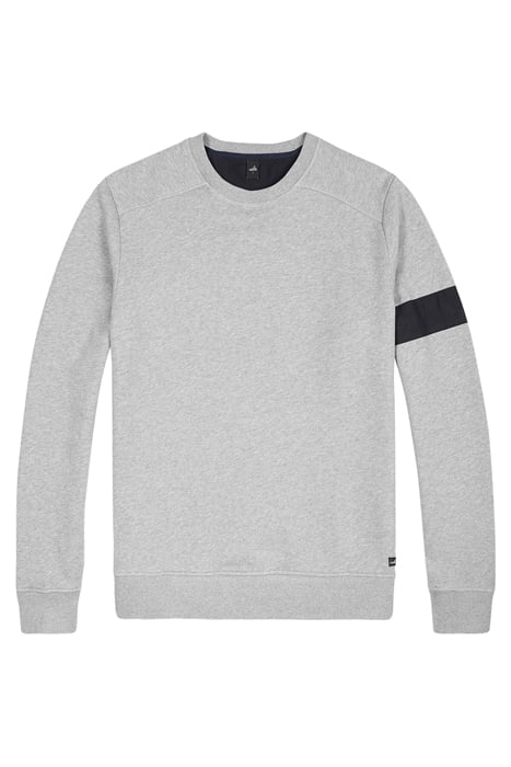 MOORE-BAND | CREW NECK SWEATER LIGHT GREY MELANGE 1