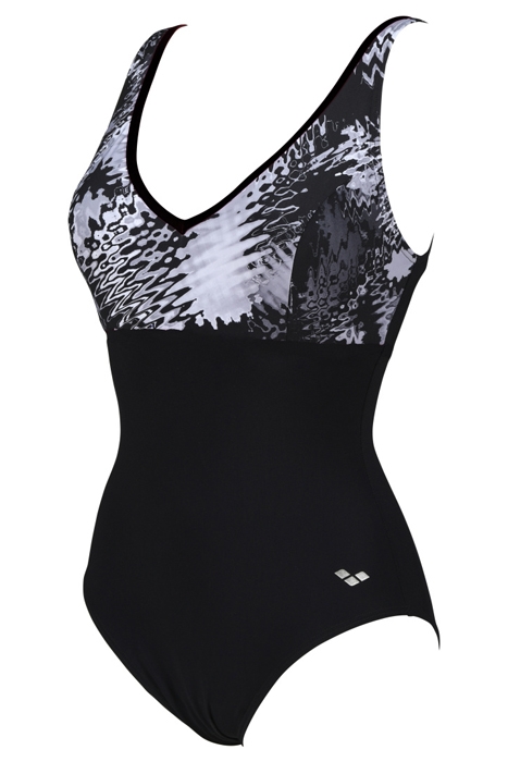 W ZORA WING BACK ONE PIECE C-CUP BLACK MULTI-BLACK 3