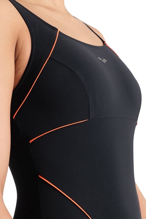 W JEWEL ONE PIECE BLACK-PEONIA RED 6