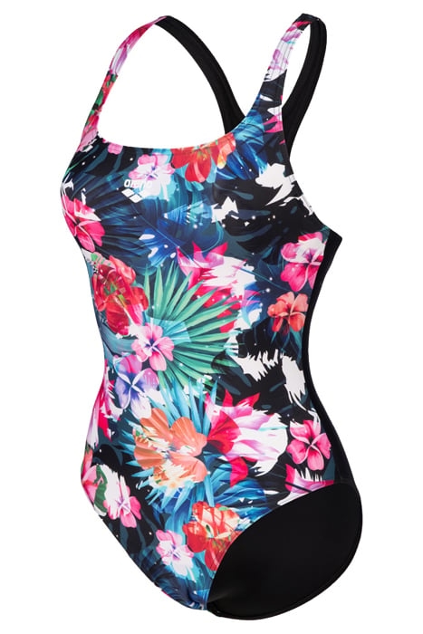 WOMEN'S ARENA FLOWER SWIMSUIT CONTROL PR BLACK-BLACK MULTI 6