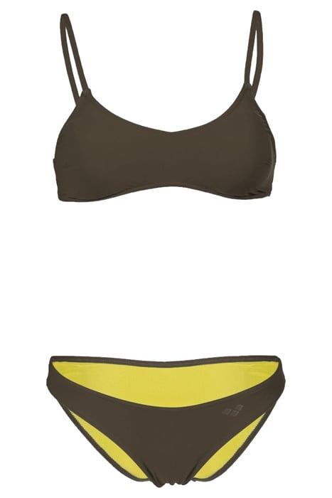 WOMEN'S ARENA SOLID BIKINI BANDEAU DARK OLIVE 4