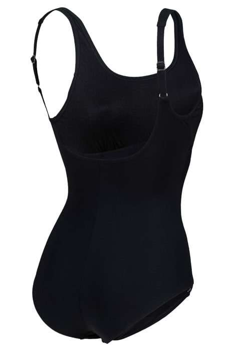 W ALISSA U BACK ONE PIECE LOW CUT C-CUP BLACK-ROSE VIOLET-WH 5