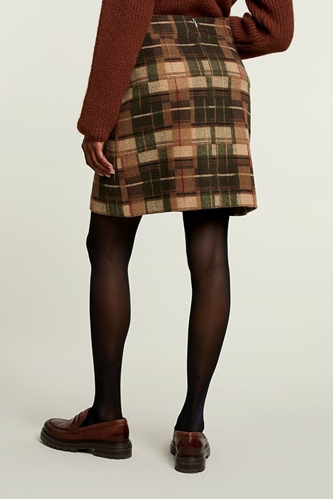 BROWN CHECKED SHORT SKIRT 2