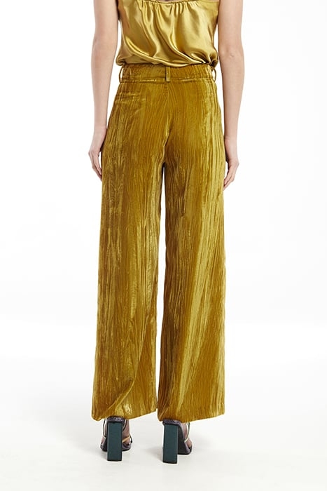 CRUSHED VELVET IWIRA ELASTIC WAISTBAND PALAZZO TROUSERS MUST 2