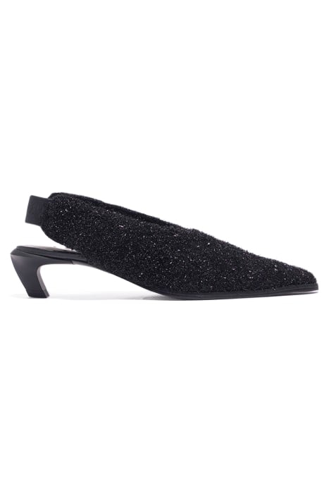 BLACK TINSEL COURT SHOE 1