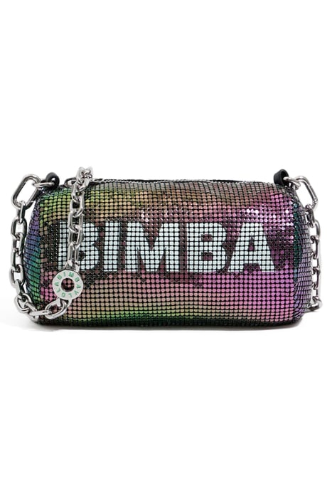 IRIDESCENT MESH CYLINDRICAL BAG 1
