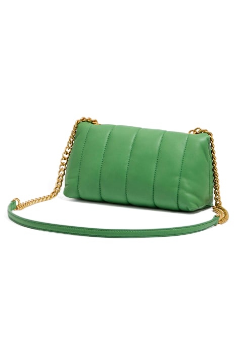S GREEN LEATHER FLAP BAG 2