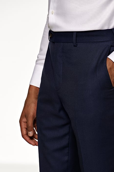 BLUE BIRD'S EYE SLIM LEG STRAIGHT TROUSERS 5