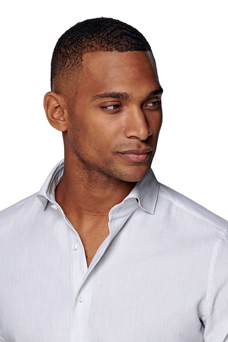 LIGHT GREY HONEYCOMB SLIM FIT SHIRT 6