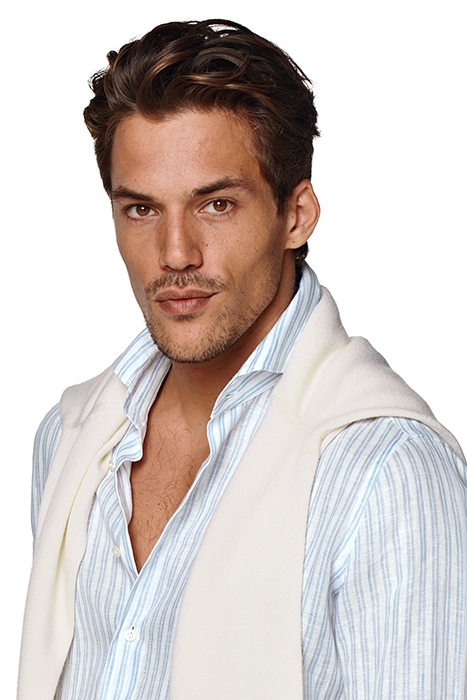 LIGHT BLUE STRIPED SLIM FIT SHIRT 6