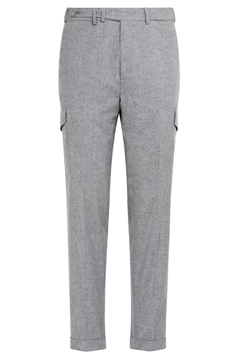 LIGHT GREY WIDE LEG TAPERED TROUSERS 3