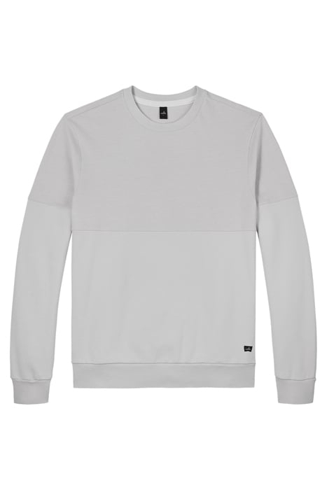 SULLIVAN | JERSEY PIQUÉ CREWNECK SWEATER LIGHT GREY 2