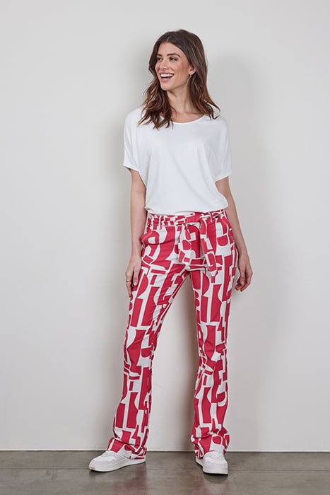 TRAVEL PANTS PASEO PRINT PINK 4