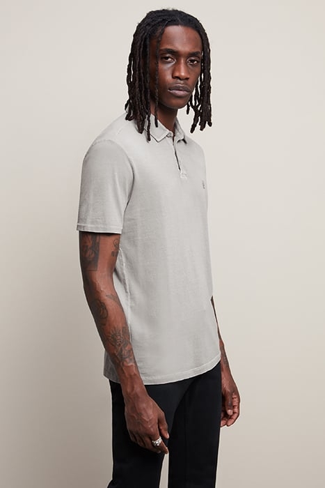 SOFT COLLAR PIGMENT RUB PEACE POLO SHARK GREY 1